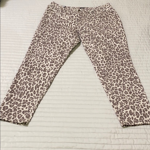 NINE WEST Gramercy animal print skinny jeans 14 - Picture 2 of 13